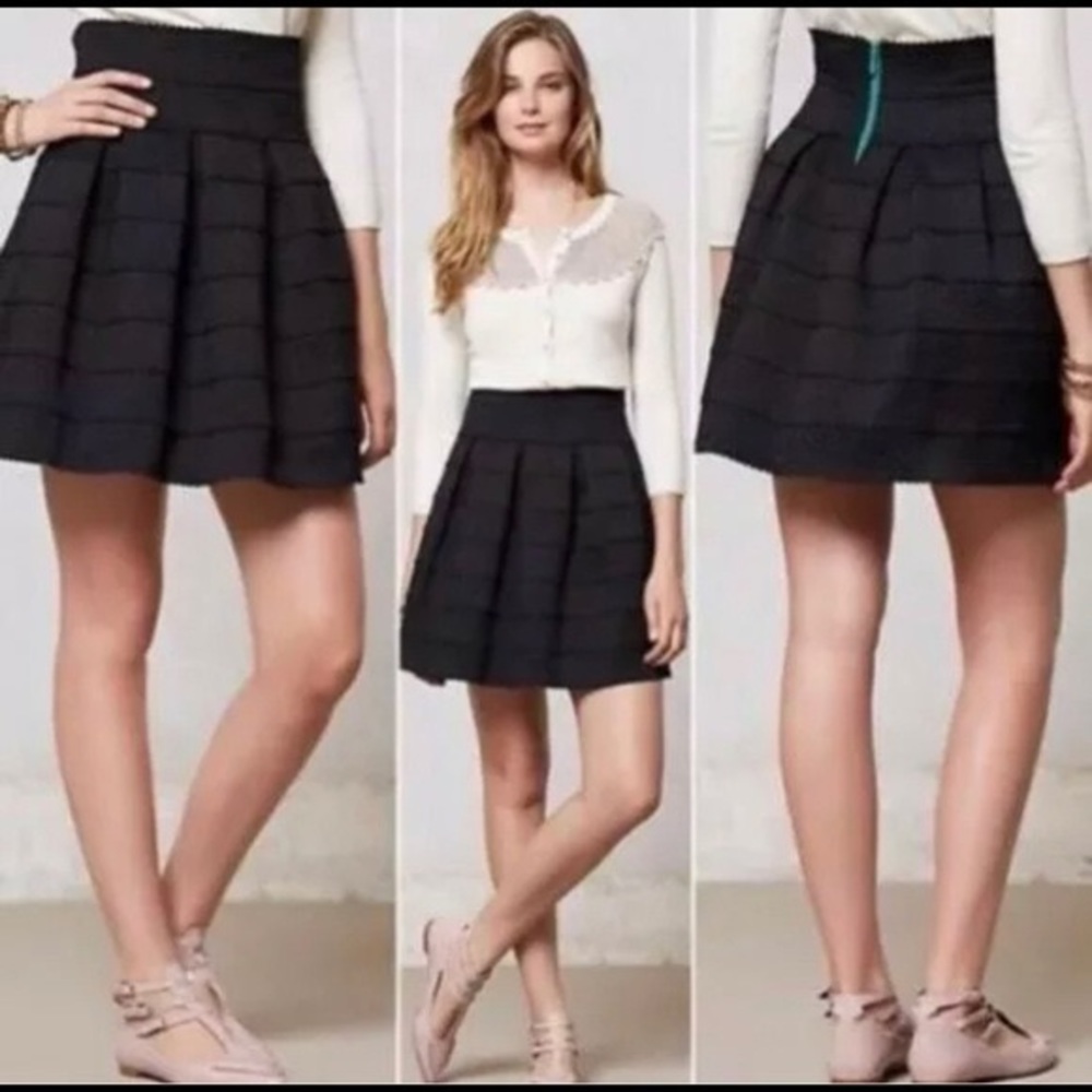 Anthropologie XS/S Girls from Savoy Black Skirt